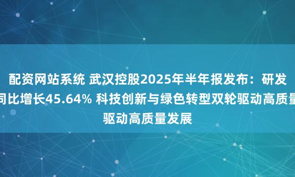 配资网站系统 武汉控股2025年半年报发布：研发投入同比增长45.64% 科技创新与绿色转型双轮驱动高质量发展
