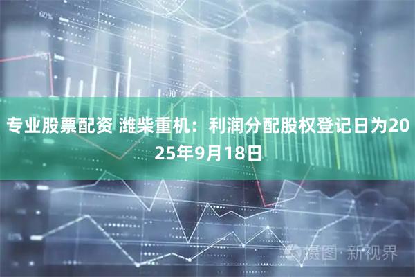 专业股票配资 潍柴重机：利润分配股权登记日为2025年9月18日